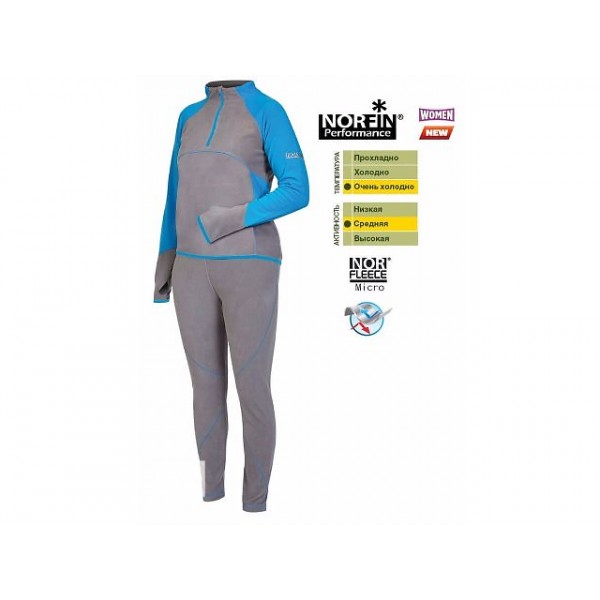 Костюм флисовый (женский)(термо-белье) NORFIN-PERFORMANCE DEEP BLUE (разм.: XS)