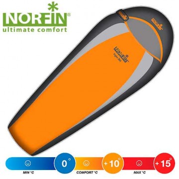 Спальный мешок NORFIN LIGHT 200 SPORT (молния слева)(220х80-55см)(1,1кг.)(0/+15ºС)