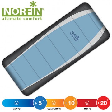 Спальный мешок NORFIN LIGHT COMFORT 200 FAMILY (молния слева)(190х80см)(0,9кг.)(+5/+20ºС)