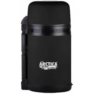 Термос АRСTIСA UNIVERSUM (1,0л) (20ч) (металл/эф.шелка)-черный