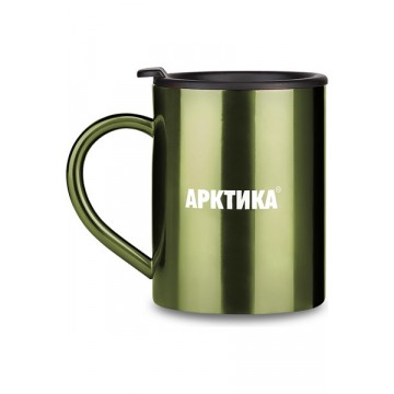 Кружка-термос ARCTICA с крышкой (0,3л)(металл)-болотный Кружка-термос ARCTICA с крышкой (0,3л)(металл)-болотный