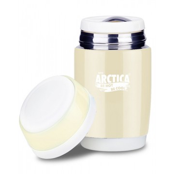 Термос-бочонок  АRСTIСA FOOD (0,58л) (10ч)(ложка)(металл)-бежевый