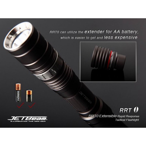 Фонарь JETBEAM Raptor RRT-0 (с удлинителем) (255лм)(светодиод: CREE XP-G R5)(86гр.)(от 1шт.AA или 1шт.CR123A)