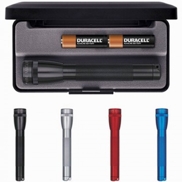 Фонарь MINI MAGLITE LED 2xAA (77 Lum)(4990cd)(141м)(10ч45м/31ч30м)(с 2-мя батарейками и чехлом)(синий)(в блистере)