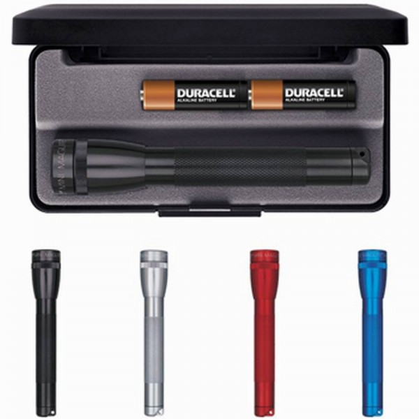 Фонарь MINI MAGLITE LED 2xAA (77 Lum)(4990cd)(141м)(10ч45м/31ч30м)(с 2-мя батарейками и чехлом)(синий)(в блистере)