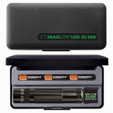 Фонарь MAGLITE LED XL100 3xAAA (105 Lum)(7916cd)(178м)(5ч45м/209ч)(с 3-мя батарейками)(черный)(в пластиковом футляре)