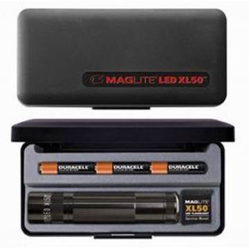 Фонарь MAGLITE LED XL50 3xAAA (139 Lum)(11373cd)(213м)(6ч30м/33ч)(с 3-мя батарейками)(черный)(в пластиковом футляре)