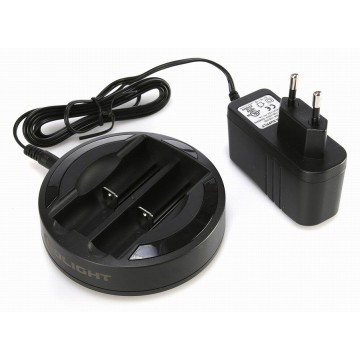 Зарядное устройство OLIGHT OMNI-DOK (AC: 100-240V + DC: 12V) для аккумуляторов: 18650 Li-ion, 17670 Li-ion, 16340 Li-ion, RCR123 Li-ion, 14500 Li-ion, AA Ni-MH/Ni-CD, AAA Ni-MH/Ni-CD