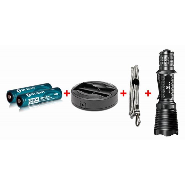 Фонарь OLIGHT M22 WARRIOR KIT (950лм)(светодиод: Cree XLamp XM-L2)(127г.)(от 2шт.CR123A или 1шт.18650)(1шт. 18650 + заряд.устройсво в комплекте)