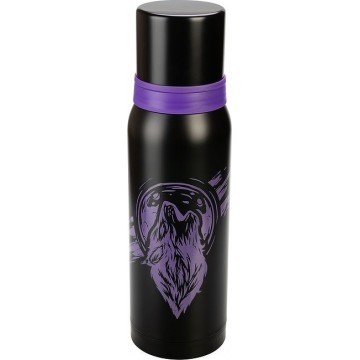 Термос ТОНАР NISUS N.TM-046-LW (светящийся в темноте рисунок волка)(1000мл)