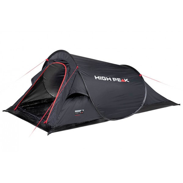 Палатка HIGH PEAK CAMPO 2 (2-x местн.)(220x120x90см)(1,41кГ)(нагрузка: 1.500мм)(черный)