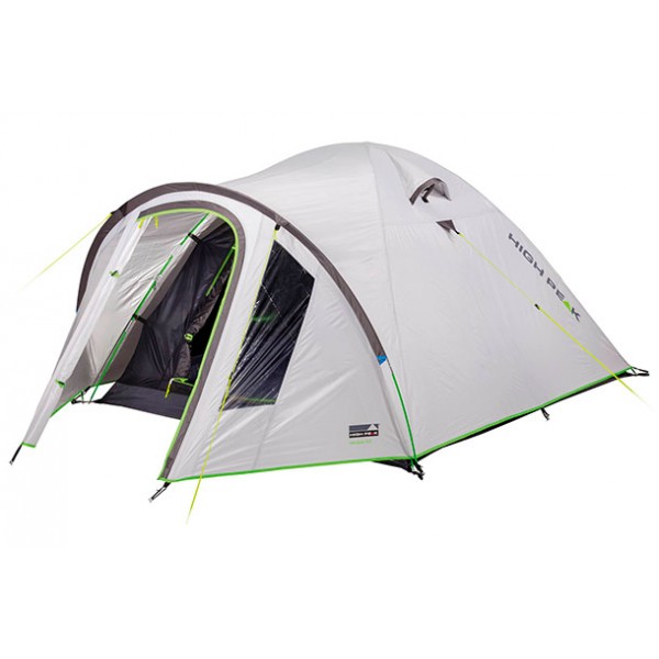 Палатка HIGH PEAK NEVADA 4.0 (4-x местн.)(210+80x240x130см)(4,20кГ)(нагрузка: 3.000мм)(светло-серый)