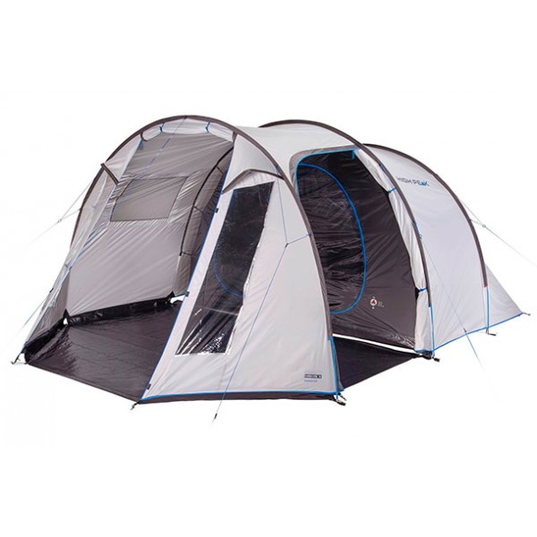 Палатка HIGH PEAK ANCONA 4.0 (4-x местн.)(210+220x240x190см)(8,30кГ)(нагрузка: 3.000мм)(светло-серый)