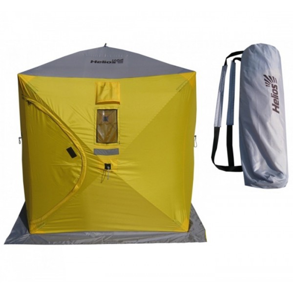 Палатка зимняя ТОНАР HELIOS КУБ (1,8х1,8м)(4 желтый/1 серый)
