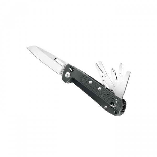 Складной нож LEATHERMAN FREE K4 GRAY (9^) - лезвие (420HC): 8,4см, фиксатор, клип (вес: 156г.)