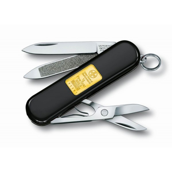 Нож VICTORINOX CLASSIC GOLD (999.9к. - 1г.)(58мм) - 6 функций