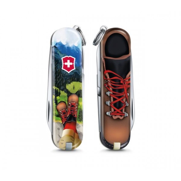 Нож VICTORINOX CLASSIC I LOVE HIKING (ограниченный выпуск 2020г)(58мм) - 7 функций