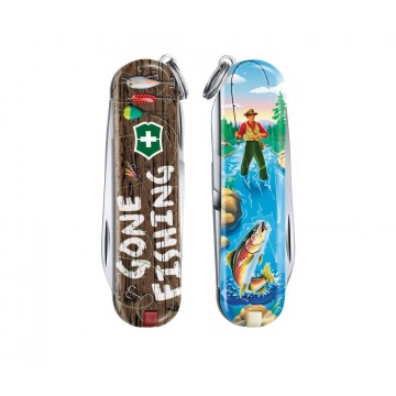 Нож VICTORINOX CLASSIC GONE FISHING (ограниченный выпуск 2020г)(58мм) - 7 функций