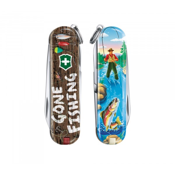 Нож VICTORINOX CLASSIC GONE FISHING (ограниченный выпуск 2020г)(58мм) - 7 функций