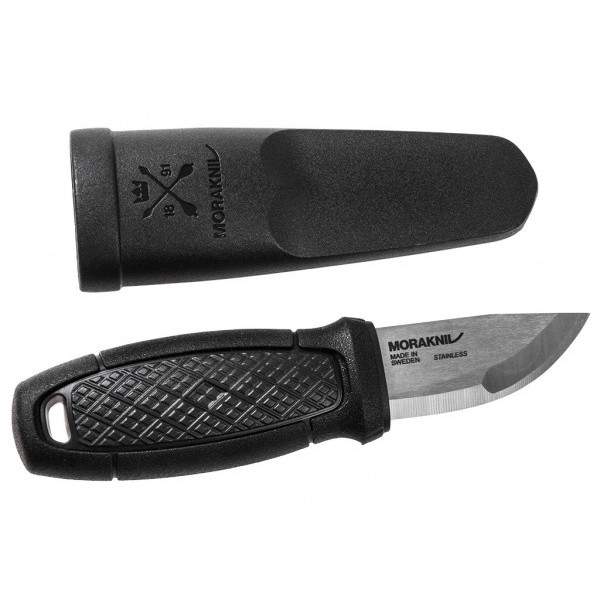 Нож MORAKNIV ELDRIS BLACK - лезвие (12C27 stainless): 5,9см, толщина клинка: 0,2см, общая длина: 14,3см (чехол: полимер)