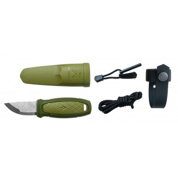 Нож MORAKNIV ELDRIS GREEN KIT (паракорд + огниво в компл.)- лезвие (12C27 stainless): 5,9см, толщина клинка: 0,2см, общая длина: 14,3см (чехол: полимер)