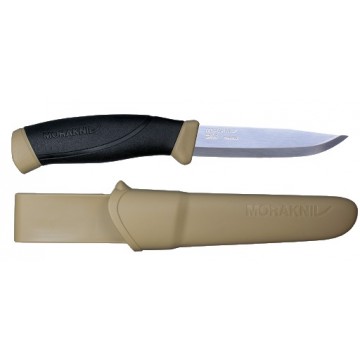 Нож MORAKNIV COMPANION DESERT - лезвие (12C27 stainless): 10,4см, толщина клинка: 0,25см, общая длина: 21,9см (чехол: полимер)