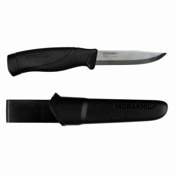 Нож MORAKNIV COMPANION HEAVY DUTY BLACK - лезвие (12C27 stainless): 10,4см, толщина клинка: 0,32см, общая длина: 22,4см (чехол: полимер)