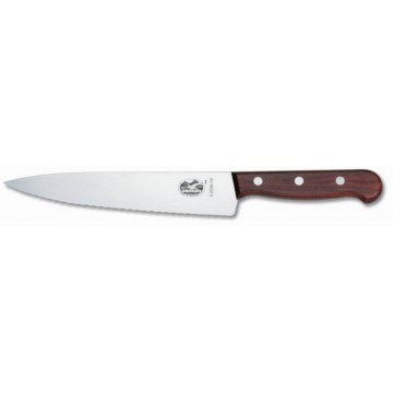 Столовый нож VICTORINOX CARVING KNIFE SERRATED ROSEWOOD #5.2030.12 (19см)