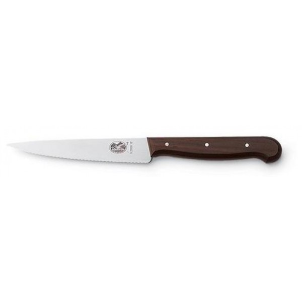 Столовый нож VICTORINOX CARVING KNIFE SERRATED ROSEWOOD #5.2030.12 (22см)