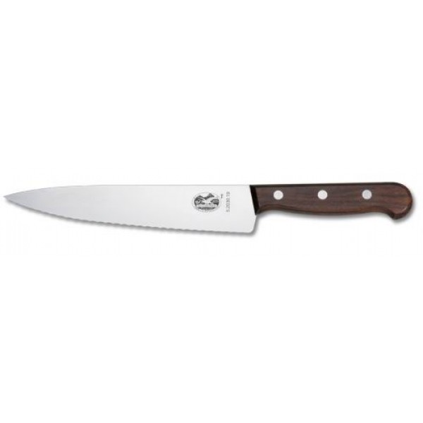 Столовый нож VICTORINOX CARVING KNIFE SERRATED ROSEWOOD #5.2030.12 (25см)