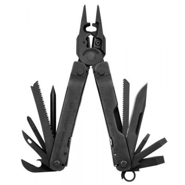 Мультиинструмент LEATHERMAN SUPER TOOL 300 EOD BLACK (19^)(11,5см)(272г.)(чехол: нейлон MOLLE-BLACK)