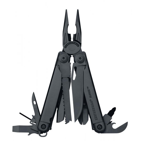 Мультиинструмент LEATHERMAN SURGE BLACK (21^)(11,5см)(335г.)(чехол: нейлон BLACK 4-P M)