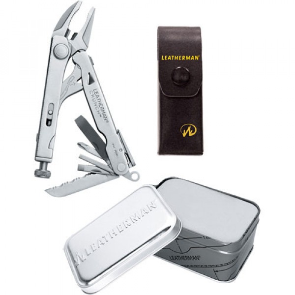 Мультиинструмент LEATHERMAN CRUNCH (15^)(10см)(196г.)(чехол: кожа)(Gift Box)