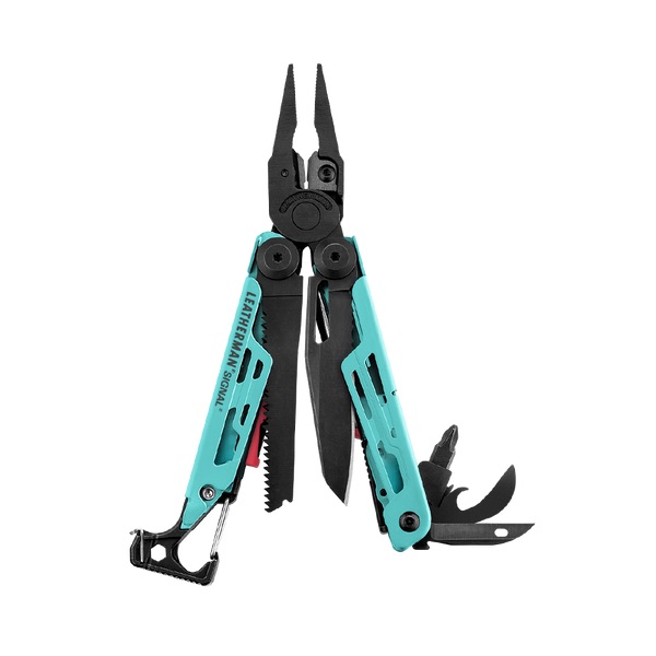 Мультиинструмент LEATHERMAN SIGNAL BLACK AQUA (19^)(11,4см)(212г.)(чехол: нейлон BLACK L)