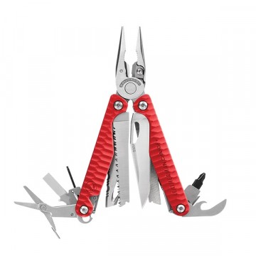 Мультиинструмент LEATHERMAN CHARGE+ G10 RED METRIC BITS (19^)(10см)(235г.)(чехол: нейлон BLACK 4-P M)