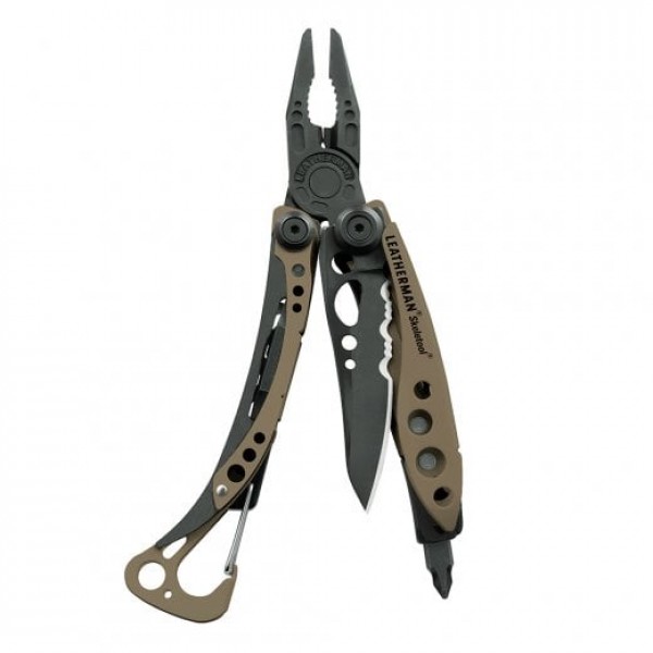 Мультиинструмент LEATHERMAN SKELETOOL BLACK COYOTE TAN (7^)(10см)(142г.)