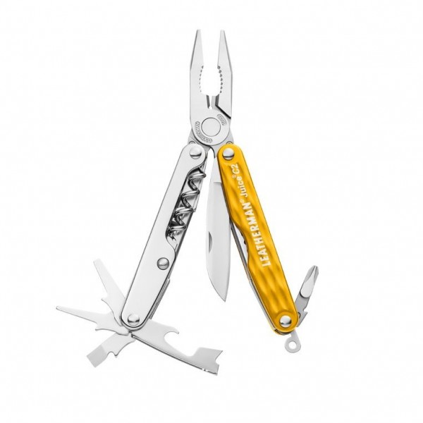 Мультиинструмент LEATHERMAN JUICE-С2 SUNRISE YELLOW (12^)(8,25см)(чехол: кожа)(Gift Box)