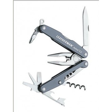Мультиинструмент LEATHERMAN JUICE-С2 STORM GRAY (12^)(8,25см)(чехол: кожа)(Gift Box)