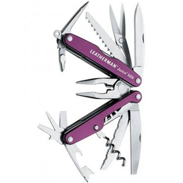 Мультиинструмент LEATHERMAN JUICE-XE6 THUNDER PURPLE (18^)(8,25см)(чехол: кожа)(Gift Box)