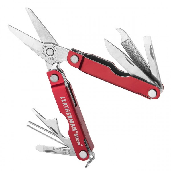 Мультиинструмент LEATHERMAN MICRA RED (8^)(6,5см)(51г.)