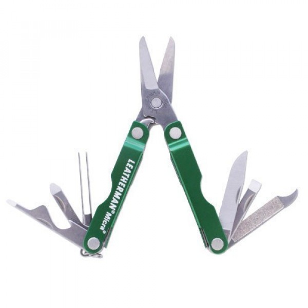 Мультиинструмент LEATHERMAN MICRA GREEN (8^)(6,5см)(51г.)