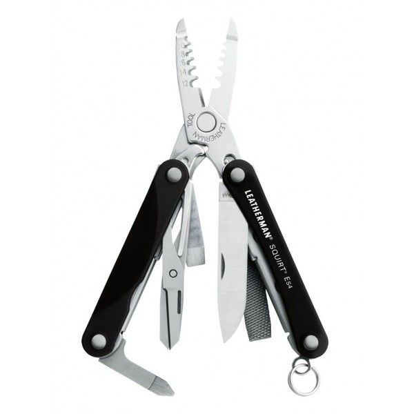 Мультиинструмент LEATHERMAN SQUIRT-ES4 BLACK (9^)(5,72см)(56,4г.)