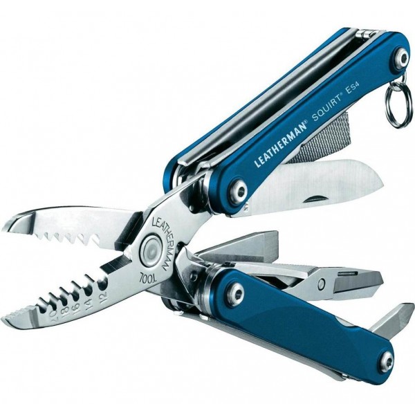 Мультиинструмент LEATHERMAN SQUIRT-ES4 BLUE (9^)(5,72см)(56,4г.)