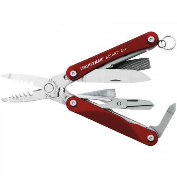 Мультиинструмент LEATHERMAN SQUIRT-ES4 RED (9^)(5,72см)(56,4г.)