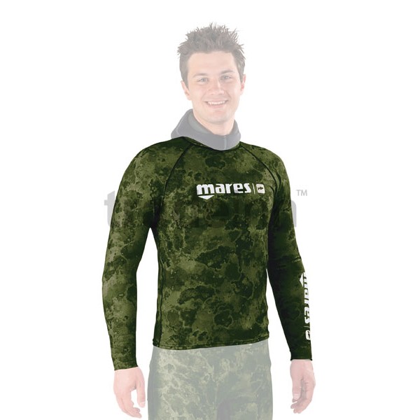 Майка (защита гидрокостюма) MARES PF RASH GUARD CAMO GREEN (разм.: 5)