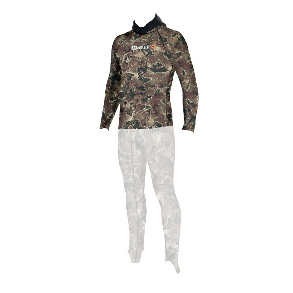 Майка (защита гидрокостюма) MARES PF RASH GUARD CAMO BROWN (разм.: 5)