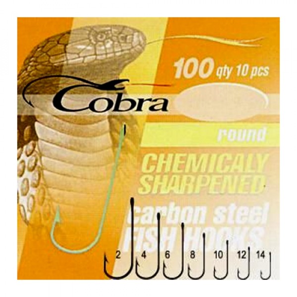 Крючки COBRA ROUND NI (№ 4)(10шт.)