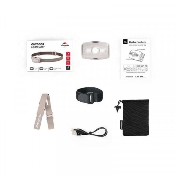 Налобный водонепроницаемый фонарь Naturehike NH18T005-F Khaki