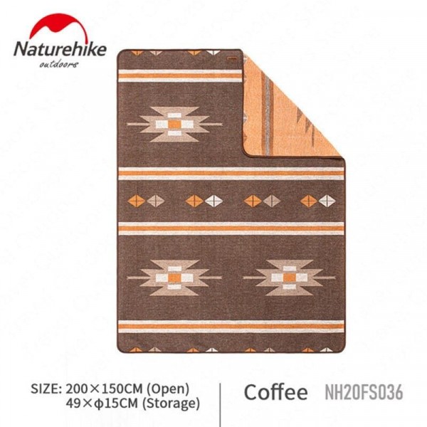 Плед Naturehike geometric pattern wool blanket NH20FS036 Dark coffee