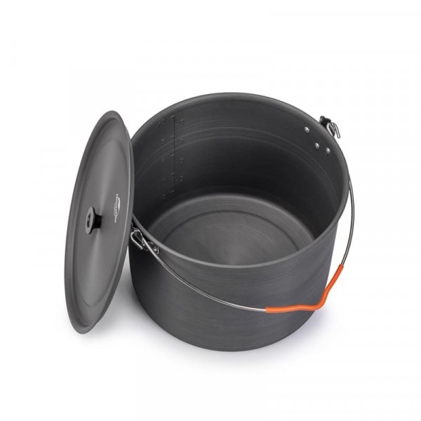 Котелок алюминиевый Naturehike 10L aluminum alloy hanging pot Grey 